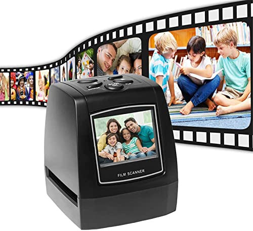35mm/135mm Slide Film Converter Photo Digital Image Viewer Scanner with full-color 2.4 inch LCD Screen Scanner for Scanned Slides, Films, Restore Old Pictures - Portable Negative Film Scanner
