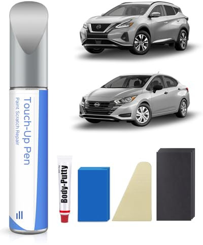 PARTS4EV K23 Brilliant Silver Metallic Lackstift für Nissan Kit– Exakte Übereinstimmung für Chips und Kratzer