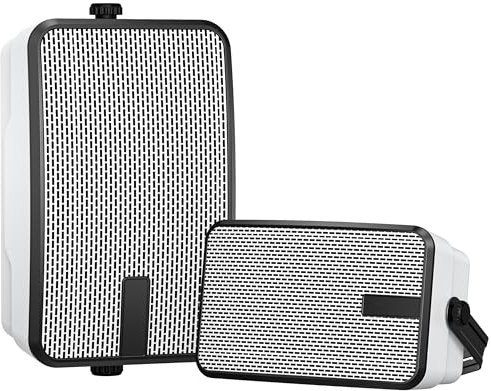 MWAU - Outdoor Bluetooth Speakers 400W for Garage, Patio, Porch, Gazebo, Sofa, Entertainment Room.Wall Mount Speaker, Wireless Sync Up to 100 Speakers,