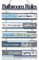 KAIRNE Bathroom Decorations,Blue Bathroom Rules Wooden Sign for Toilet,Wash Your Hands Brush Your Teeth Rustic Hanging Wood Plauqe