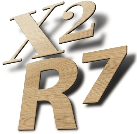 Zahlen & Buchstaben Ausgeschnitten Hausnummer - Holz Hausnummer - Anpassbare Schriftart (5XL - 22 cm, Eiche)
