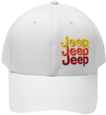 Jeep Echos - Gorra con logotipo degradado, elegante gorra de sarga de 6 paneles, ajuste ajustable, etiqueta de bucle de rejilla, opciones de color amanecer y grises