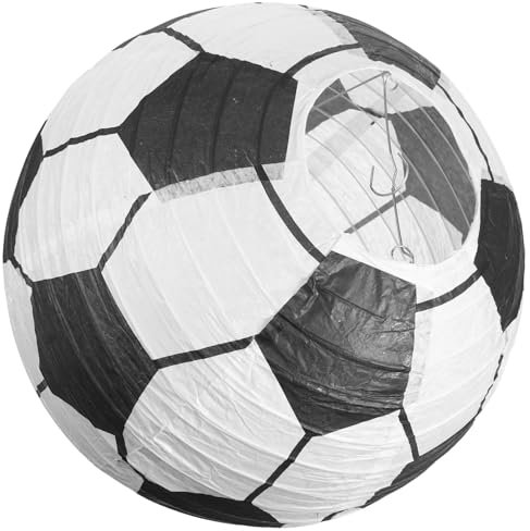 SWOOMEY Fußball Papierlaterne Dekoration Hängende Laterne für Sport-Themen-Events und Geburtstagsfeiern Leichte und Sichere Papierlaterne für Außendekoration