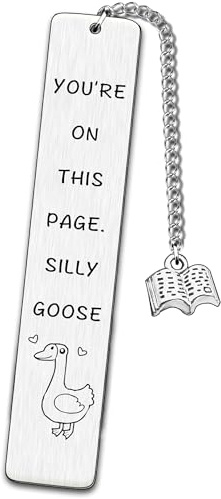 AMZQ Silly Goose Bookmark Book Lover Gifts Funny Reading Accessories Club Gifts for Reading Women Men Teacher Student