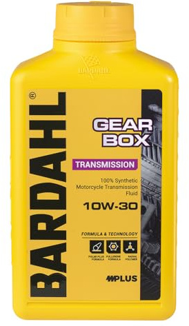 Bardahl - Gear Box 10W-30 - Huile de transmission moto 2 temps et 4 temps, lubrifiant synthétique avec protection maximale et durée des engrenages, roulements et embrayage, 1 L