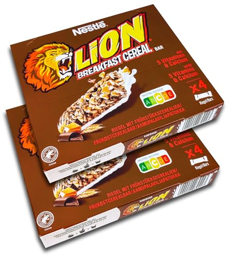 2 er Pack Lion Riegel Breakfast Cereal Bar 2 x 100 g (8 x Einzelriegel a 25 g)