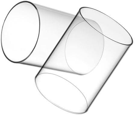 Couvercles de Bougie Transparents en Verre Cylindriques 2 Pièces | Porte-bougies Chauffe-plat, pour Votives et Tealights, Design Élégant et Facile à Nettoyer