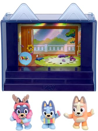 Bluey Pack d'épisode Fuzzies : Xylophone magique avec 3 mini-figurines de collection spécialement floquées (y compris 1 exclusive), une vitrine, une carte à collectionner et un guide de collection. 80
