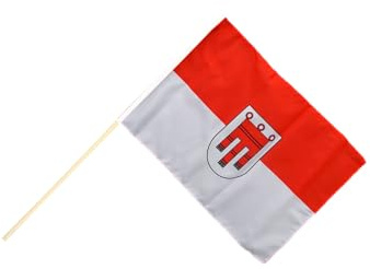 Flaggenfritze Große Stockflagge/Stockfahne österreichisches Bundesland Vorarlberg 60 x 90 cm