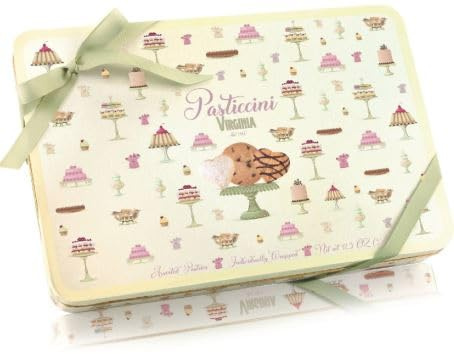Virginia Pasticcini Assortiti in Scatola di Latta, Incartati Singolarmente, 350 g