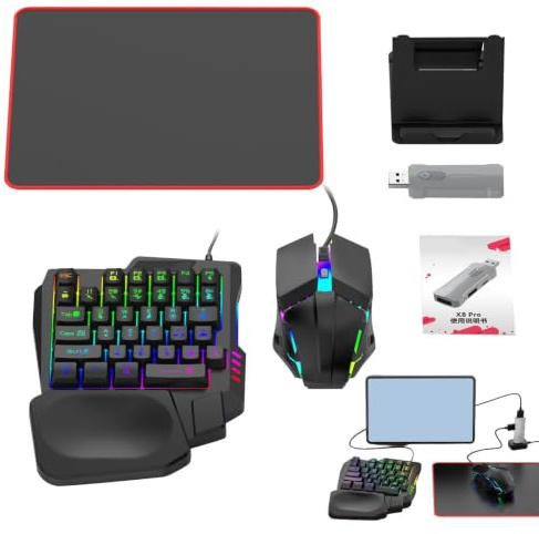 Wired Game Keyboard And Mice Ergonomic RGB Backlit Performance Combo