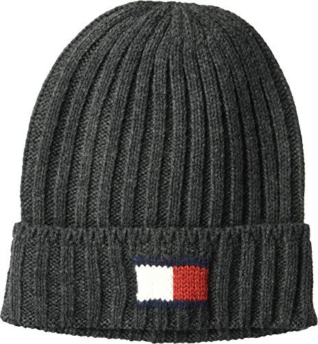 Tommy Hilfiger Herren Cold Weather Cuffed Beanie Hut für kaltes Wetter, Grau, Einheitsgröße