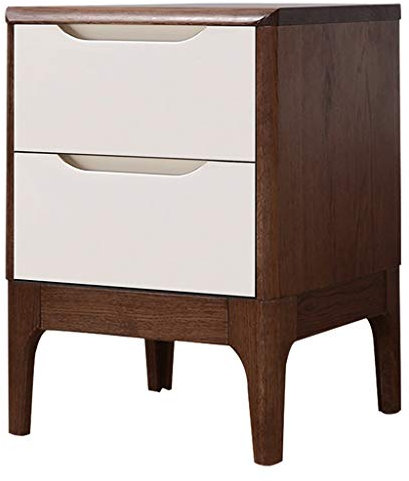 Double Storage Schublade Nachttisch Reine Massivholz Home Wohnzimmer Schlafzimmer Beistelltisch Ecktisch Nussbaum Farbe