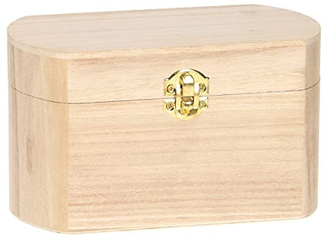 knutselen-met-hout - Versier je eigen Houten Kist Ovaal (1 TOYS)