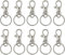 Metal Swivel Lobster Hooks, 30 Pieces Rotating Lobster Clasps Carabiner Hook Clips and Key Rings for Bags, Crafts, Jewellery Making (55 mm x 25 mm)