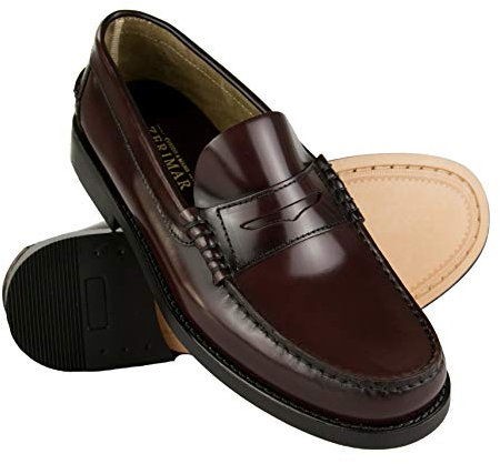 Zerimar Scarpe Uomo Cuoio | Scarpe Elegante Uomo | Scarpe Uomo Class | Scarpa Mocassino Uomo Cuoio | Scarpe Uomo Pelle | Fabbricato in Spagna
