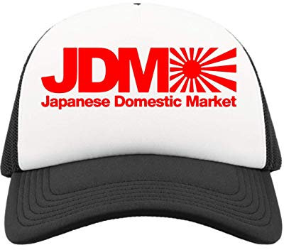 JDM Japanese Domestic Market Rising Sun Flag Graph Half Mesh Trucker Cap Baseball Hut Snapback One Size