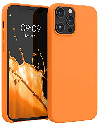 kwmobile Case Compatible with Apple iPhone 12 Pro Max Case - TPU Silicone Phone Cover with Soft Finish - Fruity Orange