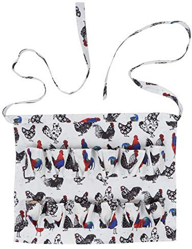 AUNMAS Eier halten Schürze Eier sammeln Sammeln Schürze Eierhalter Nähen Farbe zum Sammeln von Hühnereiern, Ente/Blaugrün/Gans/Hühnerei(12 Pockets)