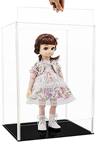 Tingacraft Acryl Vitrine Groß (37 x 30 x 51 cm) Schaukasten 50 Hoch für Puppe