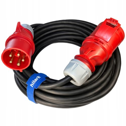 Hilark Cable Tech CEE Starkstrom-Verlängerungskabel Gummi H07RN-F 5G2,5 40m
