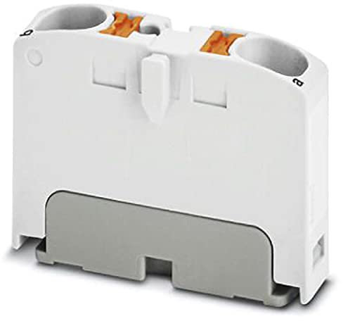 PHOENIX CONTACT PTFIX 2X4 WH Verteilerblock, 0.2mm² - 6 mm² Querschnitt, 6.2 mm Breite, 21.7mm Höhe, 2 Anzahl der Anschlüsse, Weiß, 50 Stück