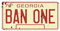 Panguru Smokey & The Bandit Ban One geprägtes Nummernschild-Replika, Vintage-Stil, Staat Georgia, Metallprägung, Auto-Nummernschild, 30,5 x 15,2 cm
