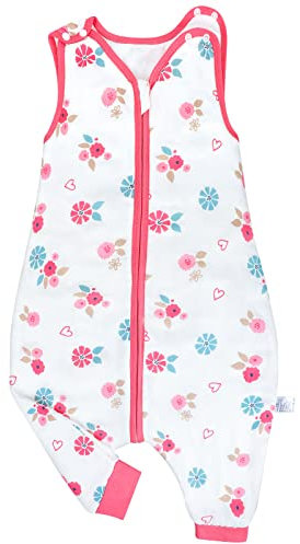 FLYISH DIRECT Gigoteuse ete Gaze Coton, Gigoteuse tog 0.5, Turbulette ete, Gigoteuse a Pied, Gigoteuse sans Manches, Gigoteuse été 9-18 Mois, Fleur