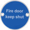 V Safety Fire Door Keep Shut Schild, Aluminium, 76 mm, Sicherheitsschild mit Befestigungen, silberfarben, Sicherheitsschild