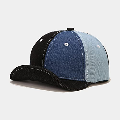 Baseball Cap Damen Basecap Kappe Herren Unisex Mütze Hut Baseballkappe Blaue Denim- Mit Kurzer Krempe Für Männer Und Frauen Hip Hop Beanie -Hut Streetwear Sailor Hat 56-60Cm Denimha
