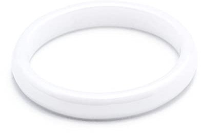 BlackAmazement Keramik Ring Beisteckring weiß rosa blau schwarz 3mm Damen Herren (Weiß, 60 (19,1))