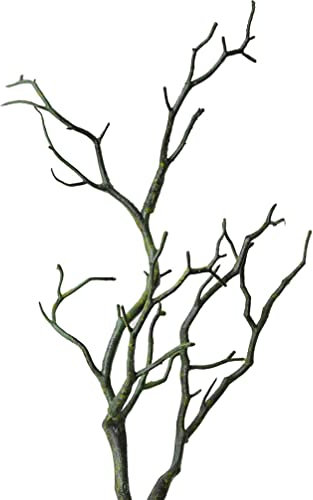 Toyvian 3pcs Plastic Branches Artificial Twigs Fake Antler Shaped Tree Branch Dried Stems for DIY Plants Craft Vases Garden Home Decoration (Green)