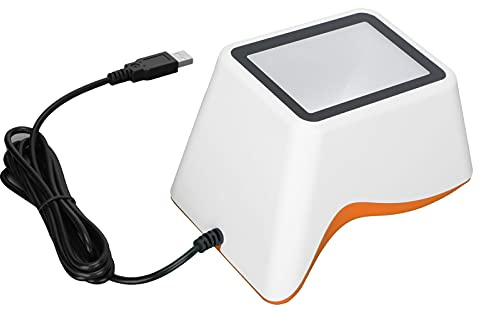 QR Desktop Barcode Scanner, Kabelgebundener USB Handsfree Desktop Barcode Leser, Großes Fenster und Schnelle Reaktion, für die Zahlung auf Dem Telefonbildschirm Im Shop Store Market