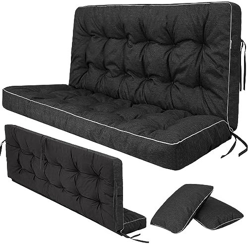 Sitzkissen Bankkissen Bankauflage für Gartenbank 180cm x 105cm x 8cm Schaukelkissen Palettenkissen Outdoor Wasserdicht Bodenkissen für Hollywoodschaukel Outdoor und Indoor Sitzauflagen Gartenmöbel