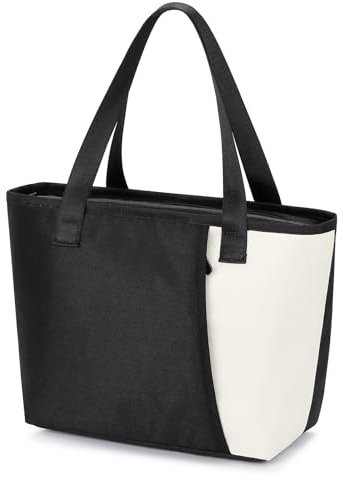 Alyvisun Sac Isotherme Repas, Lunch Box Isotherme Ouverture Large Réutilisable, Grande Capacité 6.5L, pour Lécole, Les Pique Niques en Plein Air, Travail (Noir)