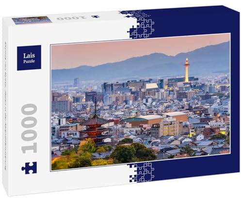 Lais Puzzle Skyline von Kyoto, Japan in der Abenddämmerung 1000 Teile