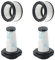 Filter für Rowenta X-FORCE FLEX 9.60 und X-NANO ESSENTIAL RH20xx, 2 Vorfilter + 2 Motorfilter für Rowenta X-FORCE FLEX 9.60, Ersatzfilter für ZR009010,ZR009012