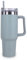 Katsy Style 40 oz Grey Tumbler with Handle & Straw Lid - Leak Proof Double Vacuum Stainless Steel Insulated Travel Mug, 1200ml