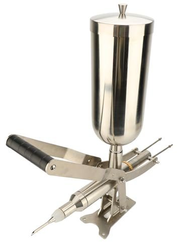 Churro-Donut-Füller, 4,5 L, Manueller Donut-Füller aus Edelstahl mit Spritztülle für Sahneglasur, Churro-Maker-Maschine, Cupcake-Füller Zum Füllen von Donuts, Cupcakes und Eclairs