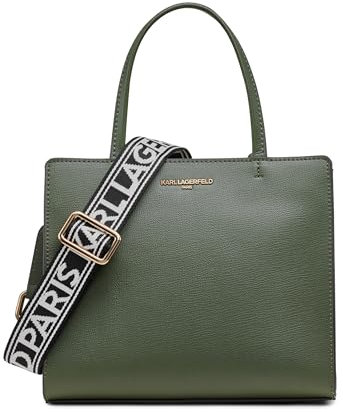 KARL LAGERFELD Damen Maybelle Satchel Cross-Body, Burnt Olive