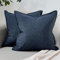DakTou Kordsamt Kissenbezug Zierkissenbezug Moderne Gestreifte Dekokissen Sofakissen 40x40 2er Set Kord Kissenhülle Dekorative Weiche Kissenbezüge für Sofa Sessel Zuhause Schlafzimmer Navy Blau