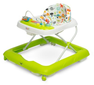 CARETERO - Lauflernhilfe für Babys - Babywalker Nel - ab 6 Monaten mit Lerntafel - Spiel und Lauflernwagen - Laufen Lernen und Entwicklung der Feinmotorik - Spielecenter Laufstuhl Laufhilfe - Grün