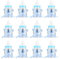 12 Stück Süßigkeiten Flaschen, Milchflasche Babyflaschen, Candy Flaschen, Taufe Babyshower Gastgeschenk, Geschenkbox Wiederverwendbar Dekoration für Babydusche Party Taufe - Blau