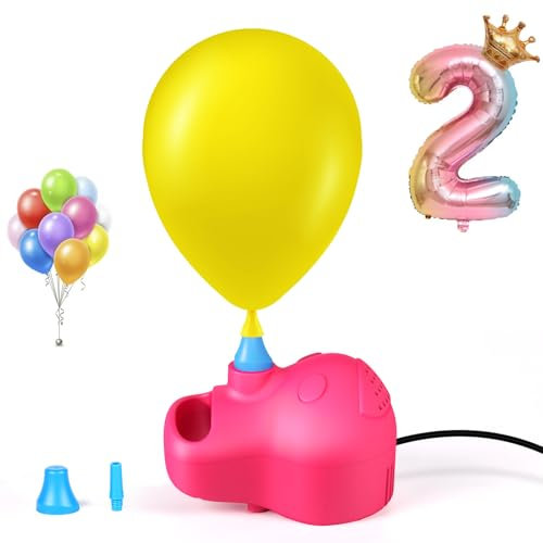 BEAUTYOVO Electric Balloon Pump UK, Small Portable Balloon Inflator for Quick Decoration of Birthday Party, Wedding, Halloween, and Events