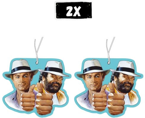 2x Bud Spencer & Terence Hill Duftbaum Auto Fanartikel, Auto Duftspender, Duftbaum Auto tuning, car air freshener, Duftanhänger Auto, Duftbaum Set Auto