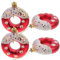 OKUMEYR 4 Stück Hängeornamente Für Weihnachtsbaum Donut-Form Weihnachtsbaumschmuck DIY-weihnachtsdeko