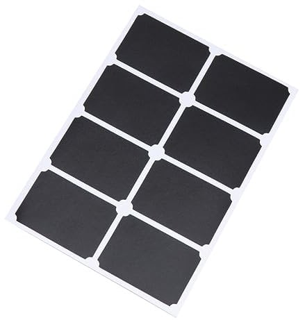SHOWERORO 10blätter Pvc Kreide-tafel Aufkleber Abwischbare Schwarze Küchenetiketten Wiederverwendbar Für Vorratsgläser Dosen Flaschen Beschriftbar Langlebig Für Schule Haus Und Partys