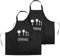 Velicber 2 Pièces Tabliers de Cuisine, Noir Tablier Etanche, Tablier de Cuisine Homme avec Grand Poches, Professionnel Chef Tablier pour Cuisine, Grillades, Vaisselle, Café, Pâtisserie, Serveur