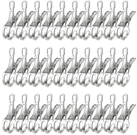Zenlir Lot de 30 Pinces de Couverture de Piscine polyvalentes, Portables et résistantes au Vent, pour piscines Hors Sol et Serviettes de Plage