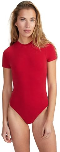 Style & Republic Kurzarm Body Damen aus Baumwolle, Samtig weich und Bequem Bodysuit mit Rundhalsausschnitt & Druckknopfverschluss